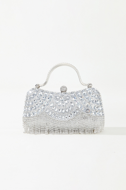 Women's Party Bag Rhinestone Diamond Tassel Chain Box Bag