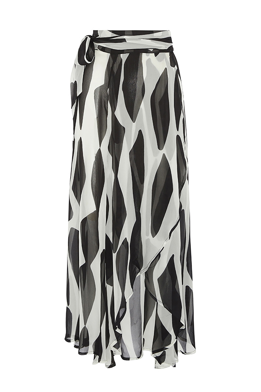 Black and White Colorblocked Cow Pattern One-Piece Swimsuit and Cover-Up