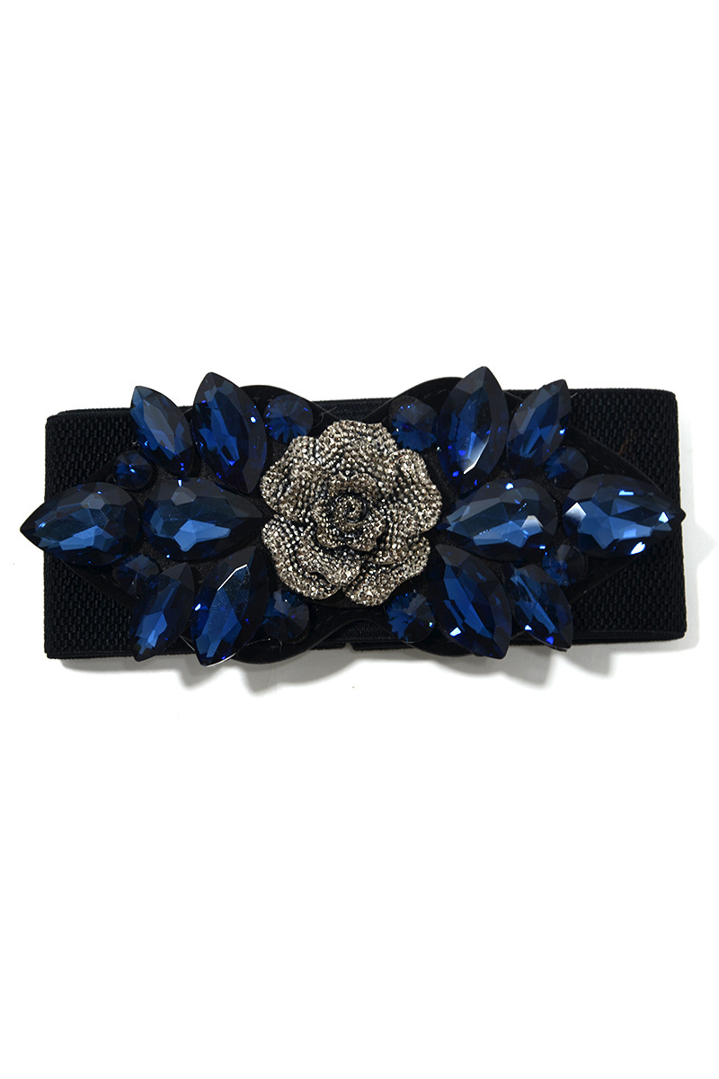 Rhinestone Elastic Belt Crystal Dress Coat Waist Waist Seal