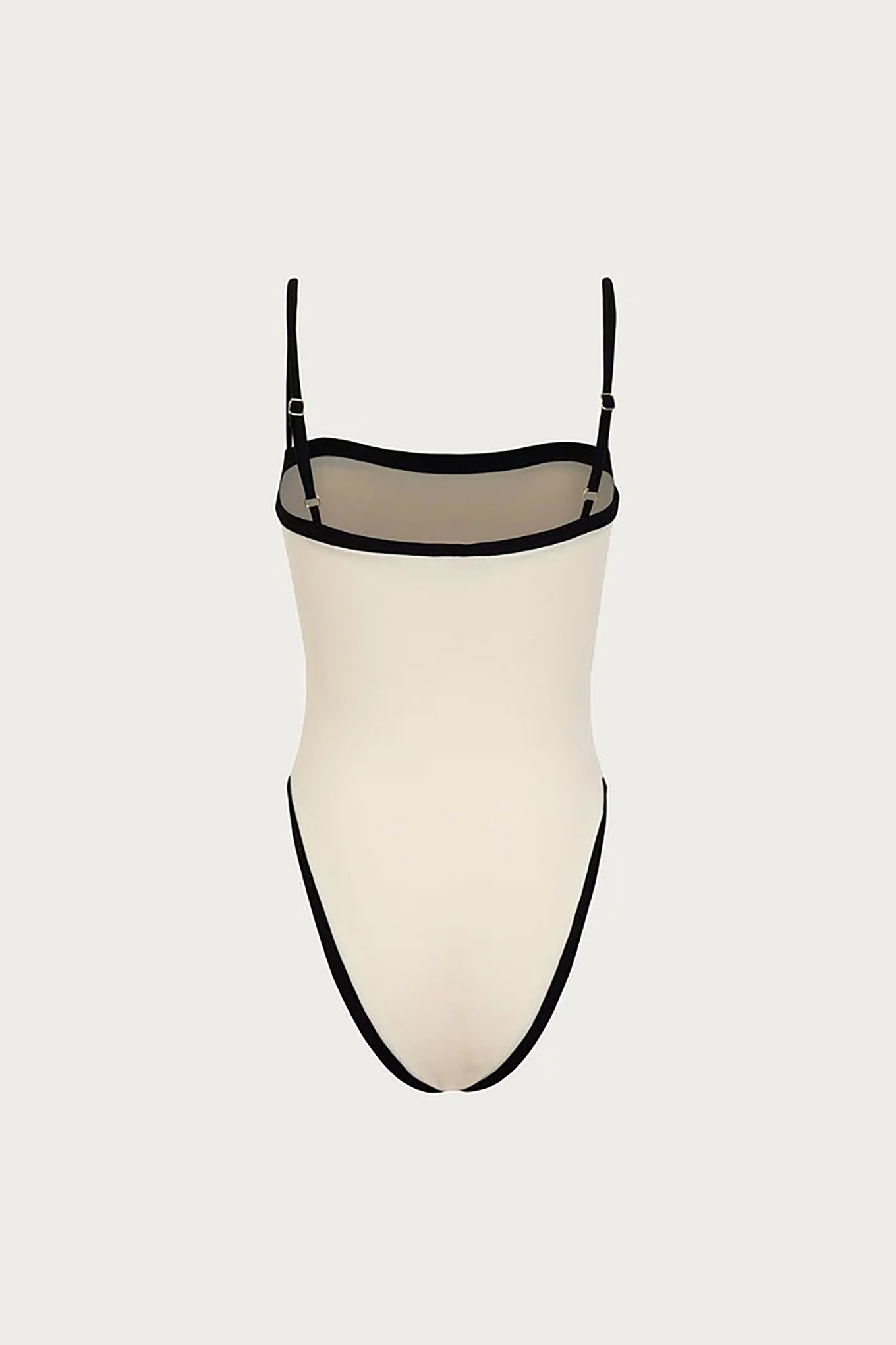 Black and White Lines Suspender One-Piece Swimsuit