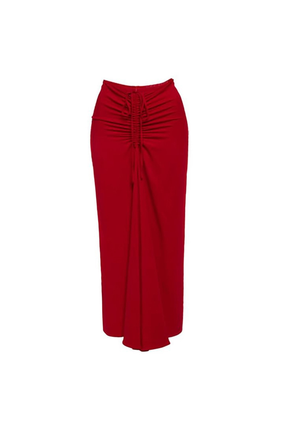 Solid Color V-Neck Halter Neck Drawstring One-Piece Swimsuit and Cover-Up