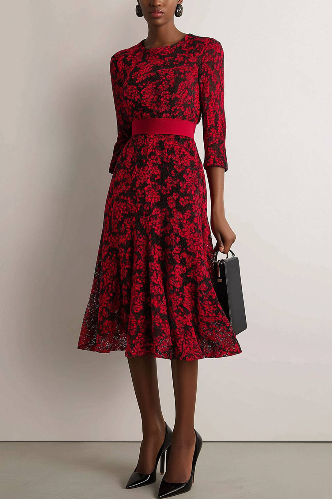 Formal Work Party Boat Neck Royal Blue Sleeveless Belted Slit Midi Dre