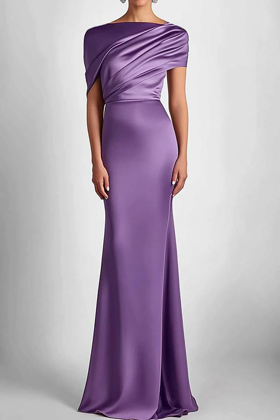 Party Prom Dress Metallic Fabric Colorful Long Sleeve Pleated Midi Dress