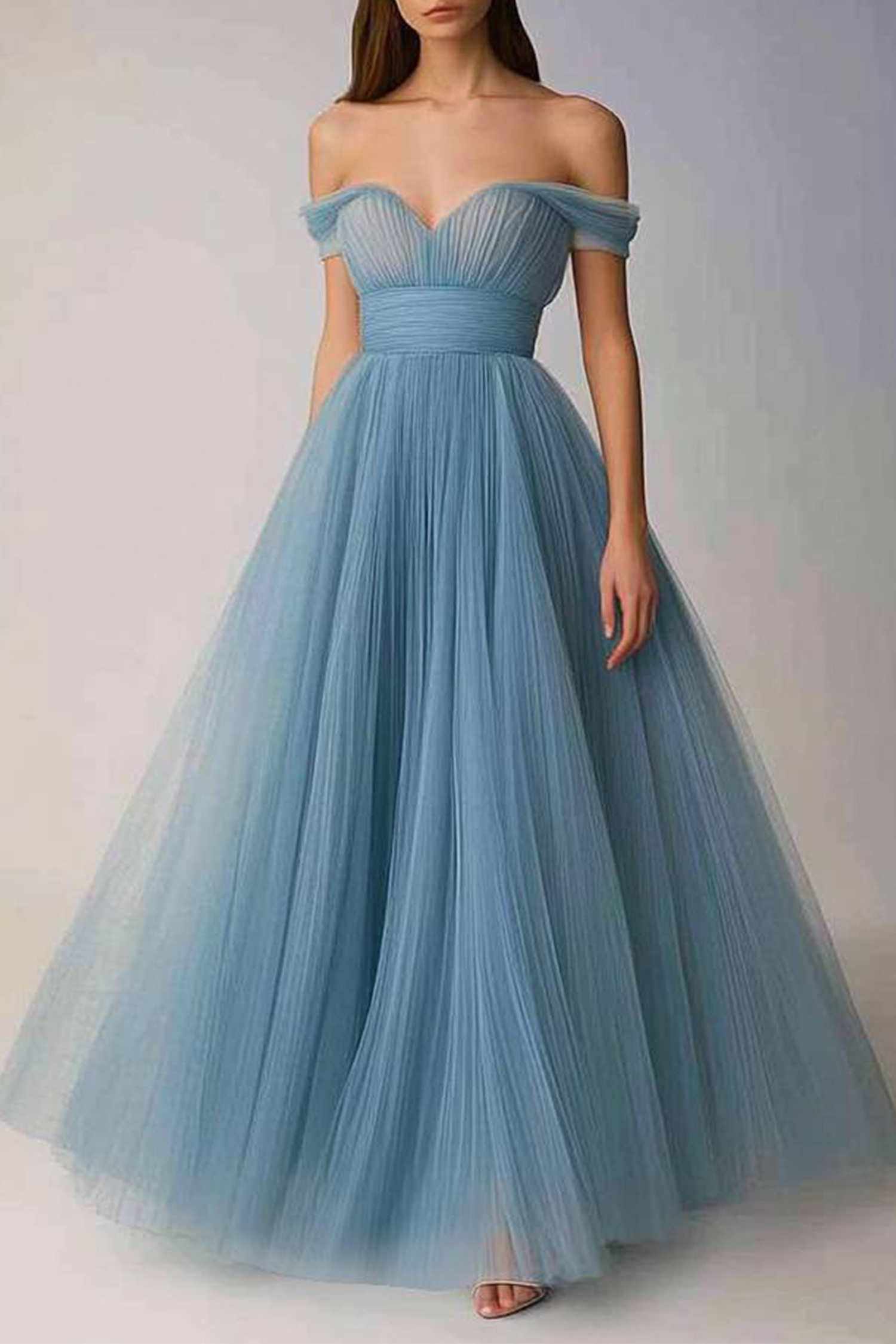 Prom Party Satin Dress Purple-White Color Block Deep V-Neck Waistband