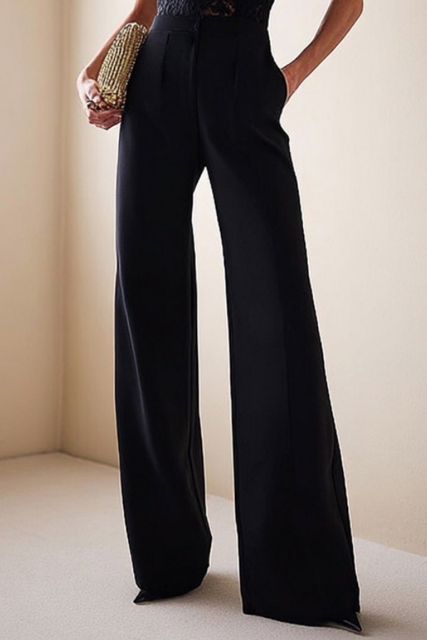 Party Jumpsuit Black Strapless Lace Jumpsuit