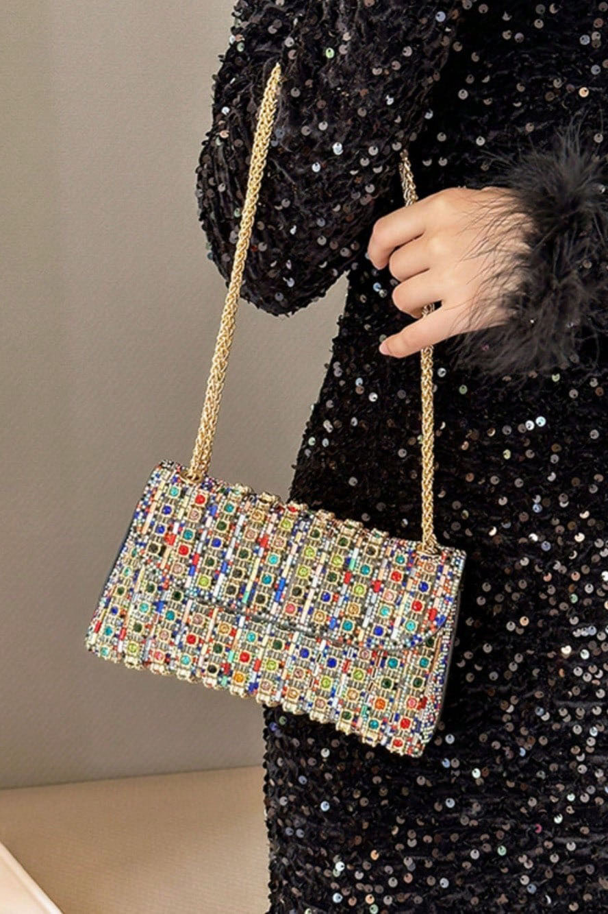 Women's Crossbody/One-Shoulder Evening Bag Diamond Inlaid Banquet Bag