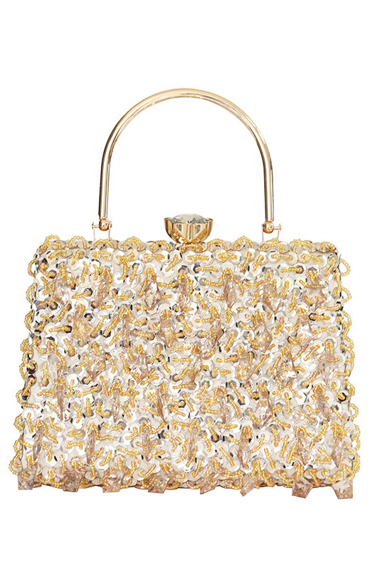 Rhinestones Tassels Glamorous Handheld Party Bag with Rhinestones and