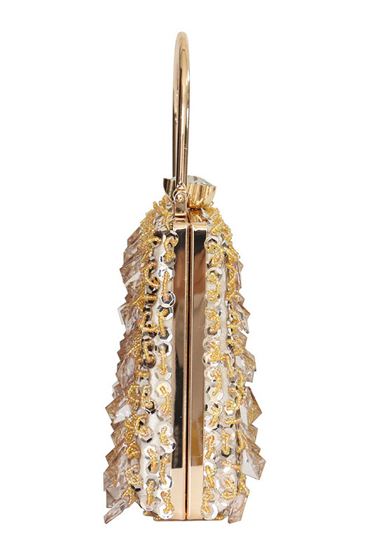 Work Party Beaded Gemstone Sequins Handbag