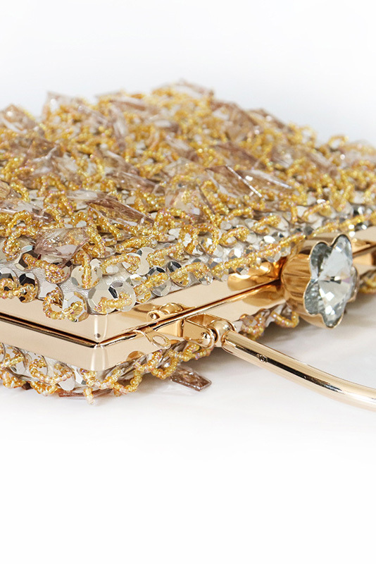 Work Party Beaded Gemstone Sequins Handbag