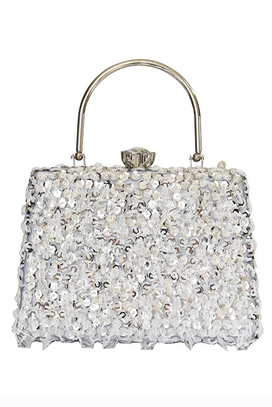 Work Party Beaded Gemstone Sequins Handbag