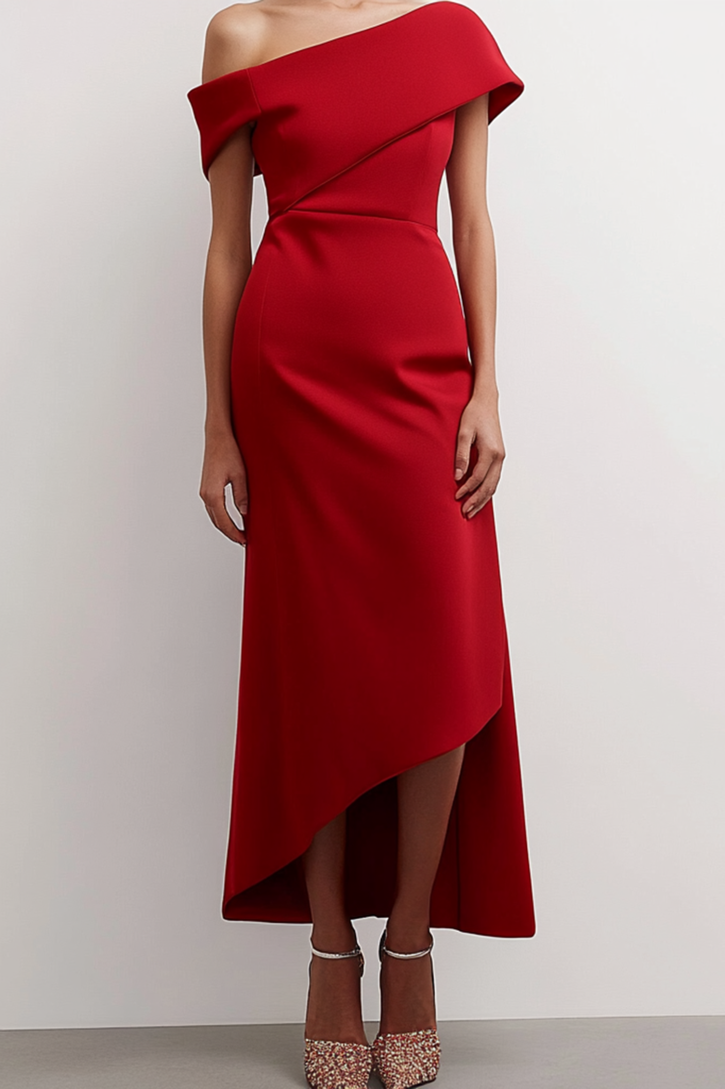 Women's Cocktail Formal Party Dress Wine Red Off Shoulder Maxi Dress