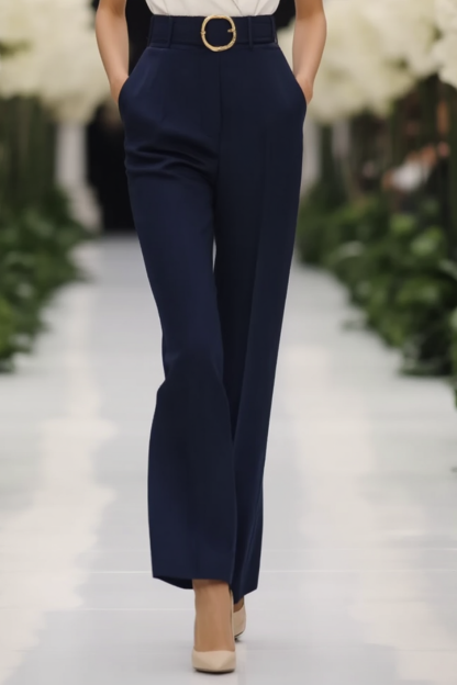 Business Vest Pant Set ​​Navy Lapel Sleeveless Two-Piece