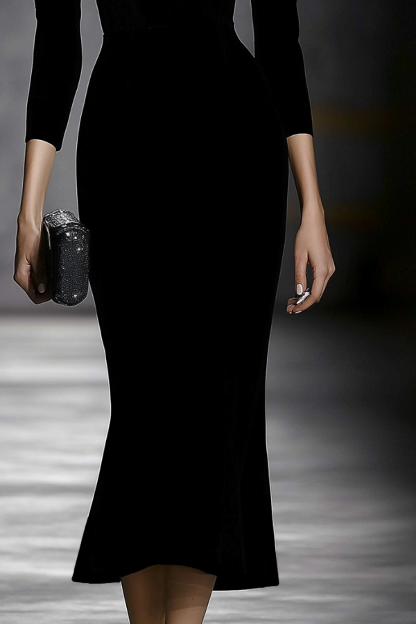 Party Cocktail Dress Black Off Shoulder Lace Midi Dress