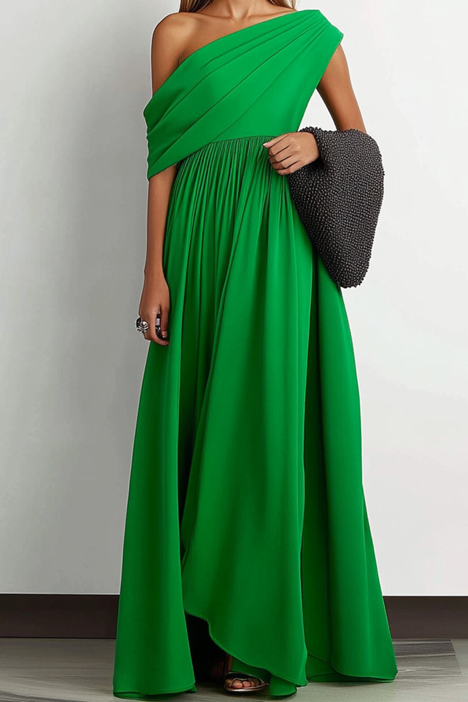 [Copy]Women's Mermaid Formal Dress Green Pleating Sleeveless Maxi Dress