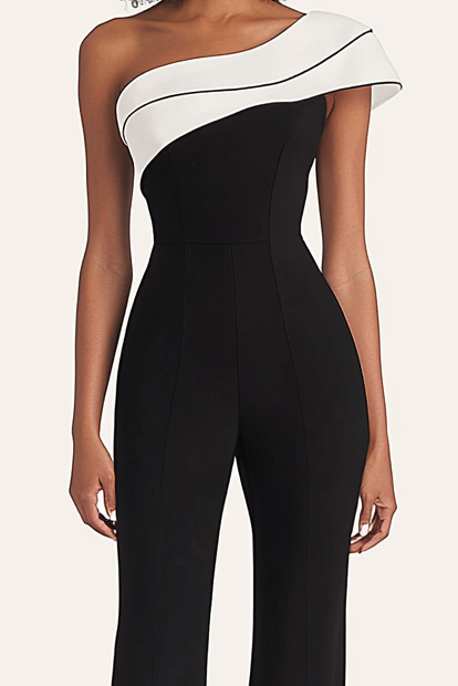 Daily Business Work Party Sloping Shoulder  Jumpsuit