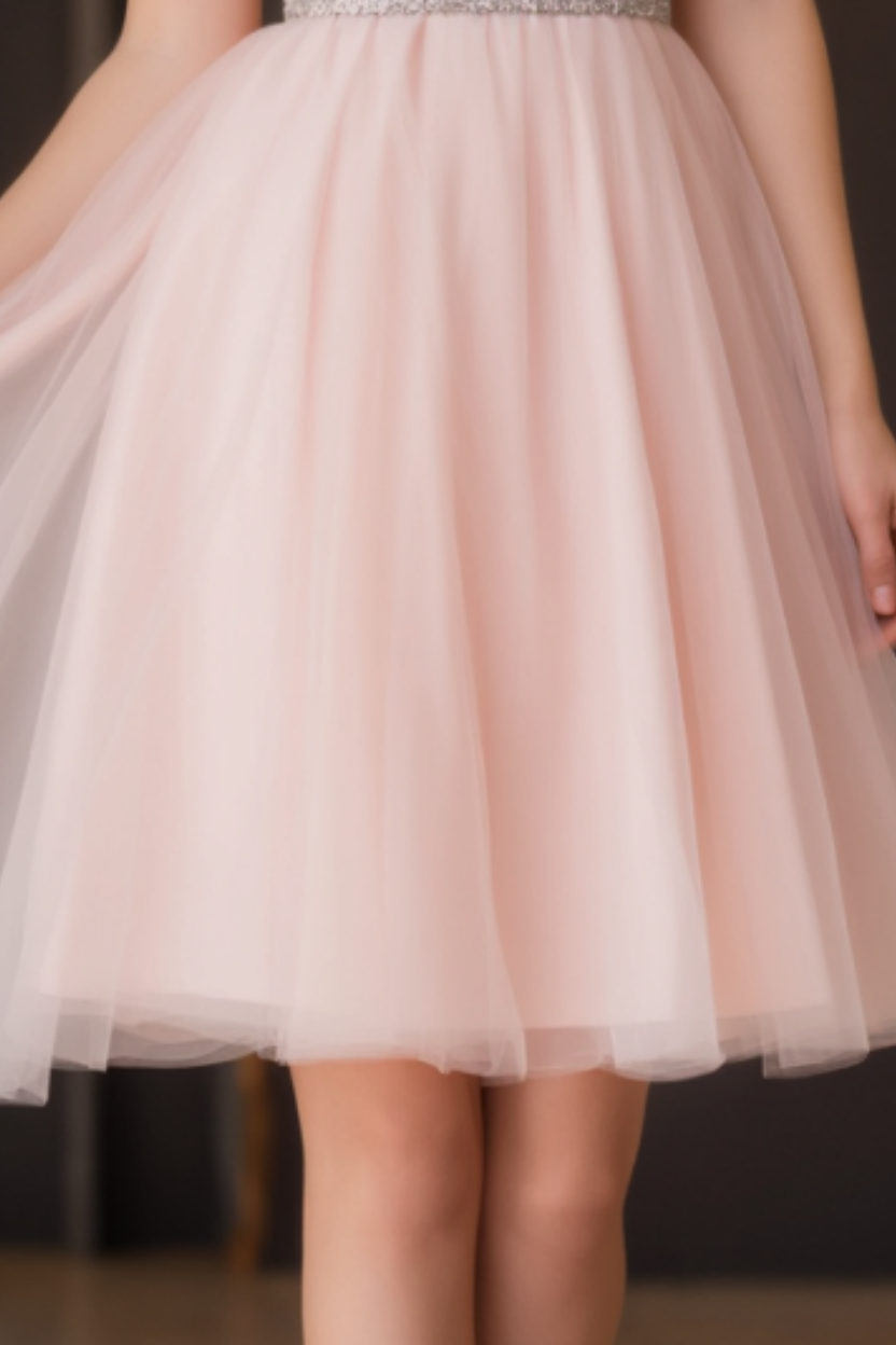 Homecoming​ Party Dress​​ Pink Strapless Sequin Mni Dress