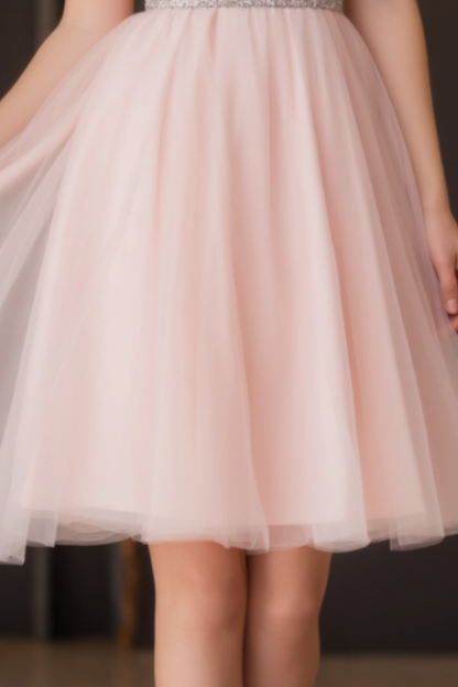 Homecoming​ Party Dress​​ Pink Strapless Sequin Mni Dress