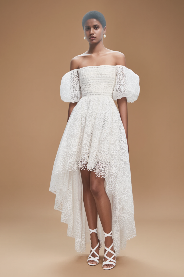 Graduation​ ​Prom ​​Corset Dress​ White Strapless Lace Mini Dress