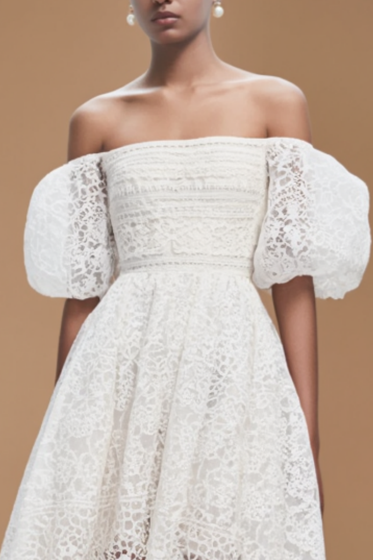 Graduation​ ​Prom ​​Corset Dress​ White Strapless Lace Mini Dress