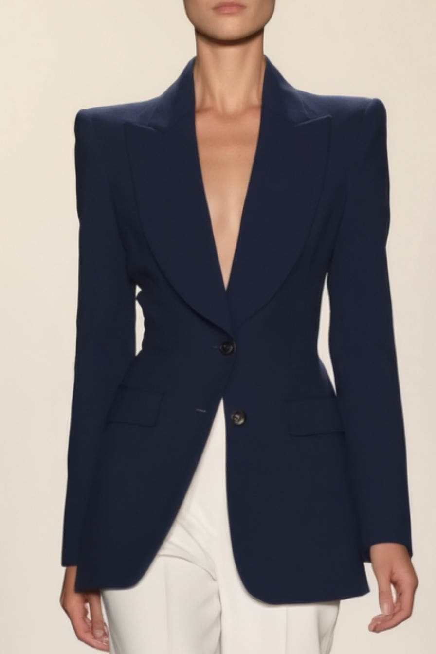 Suit Sets Black White Deep V Pants Set