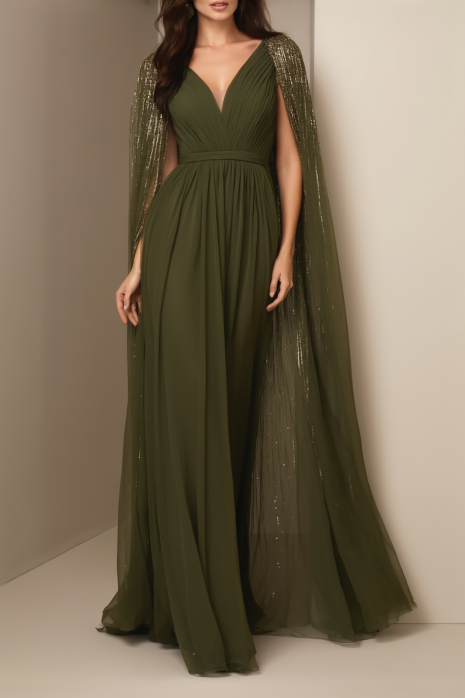 Semi-Formal Party Dress Black Lace Cover-Up Cross Neck Floor-Length Dr