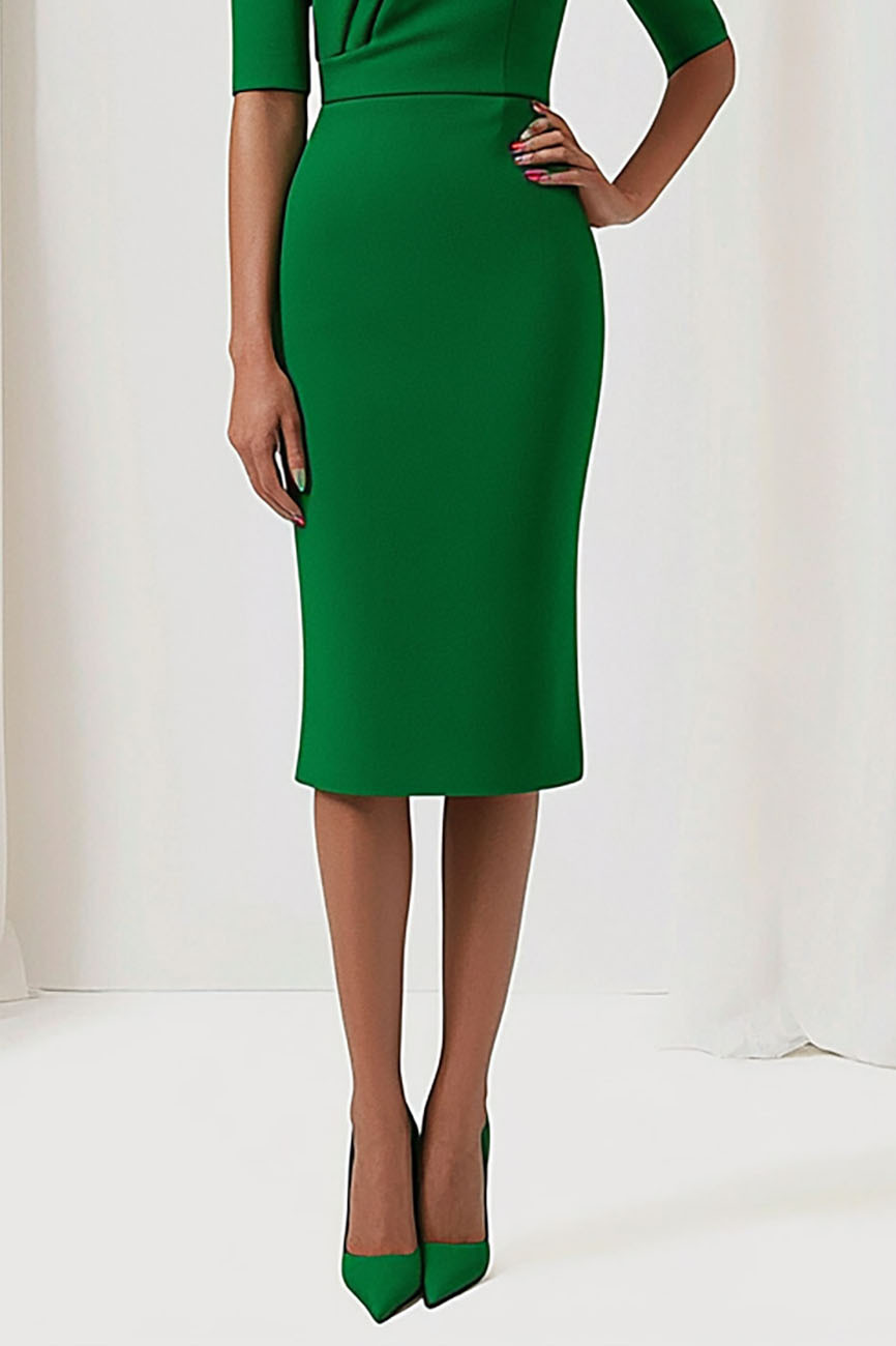 Daily Semi-Formal Dress Chest Pleated Three-Dimensional Flower Midi Dress