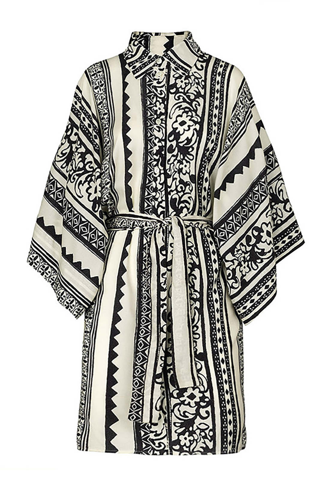 Ethnic Style Halter Neck Lace One-Piece Swimsuit Long Sleeve Cover-Up