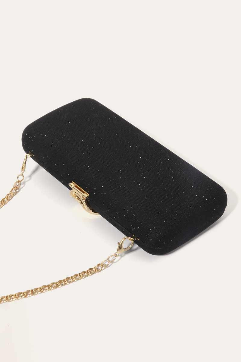 Snake Buckle Shiny Banquet Bag Party Chain Clutch