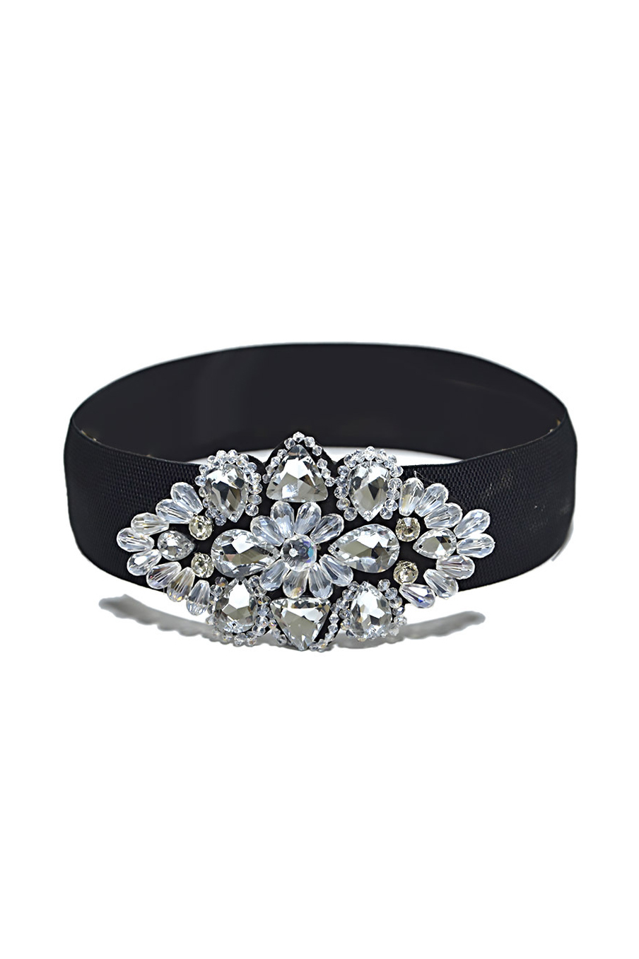 Women's Rhinestone Elastic Belt Crystal Waist Seal