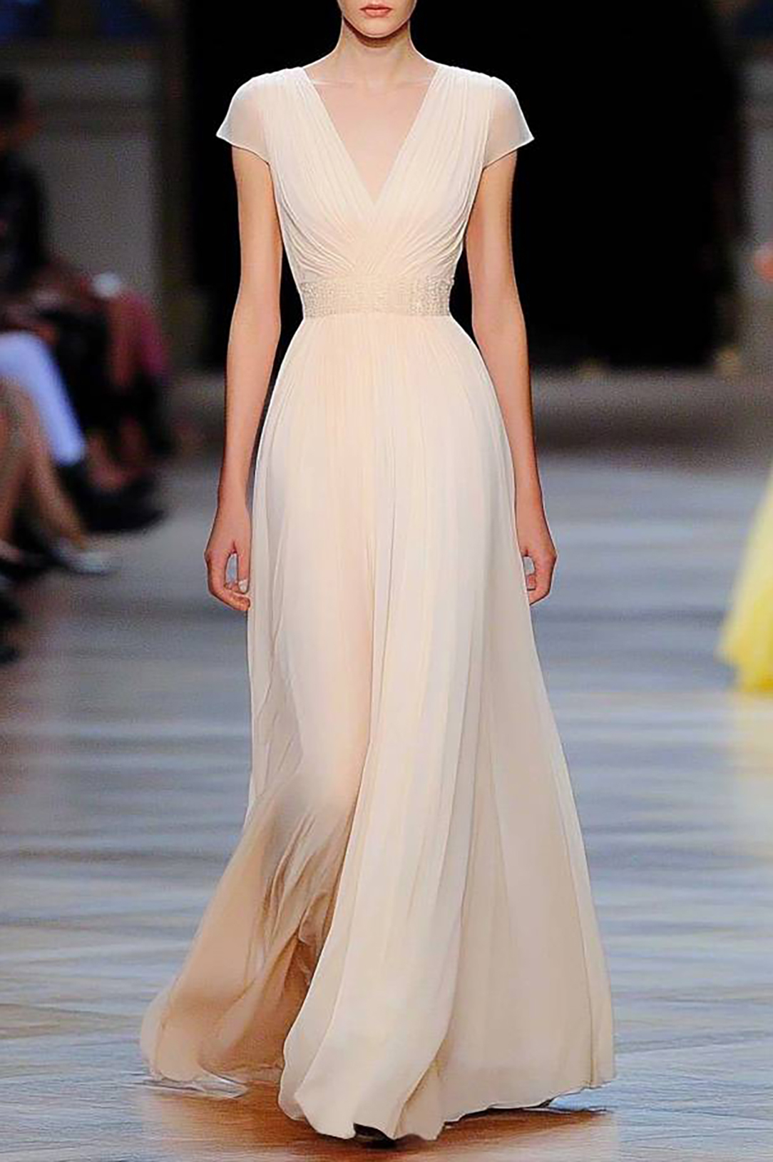 Party Prom Dress Metallic Fabric Colorful Long Sleeve Pleated Midi Dress