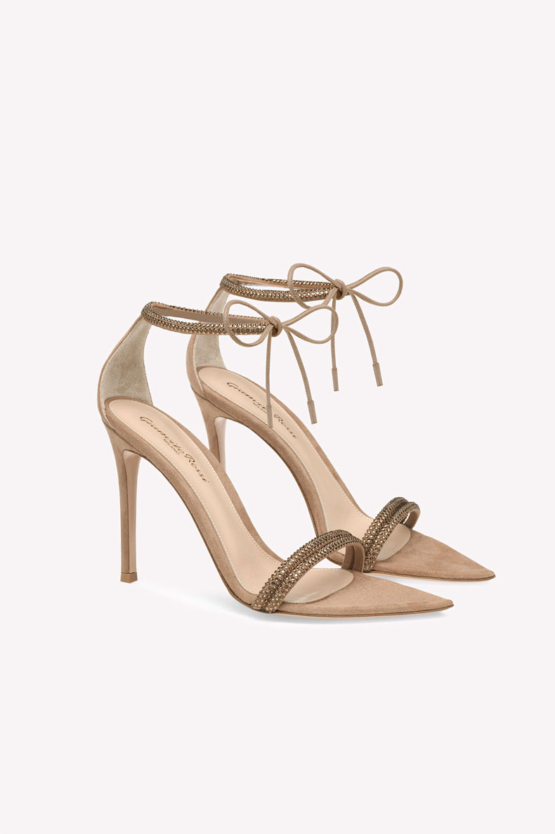 Pointed Toe Rhinestone Stiletto Sandals Ankle Strap Open Toe Heels 8.5