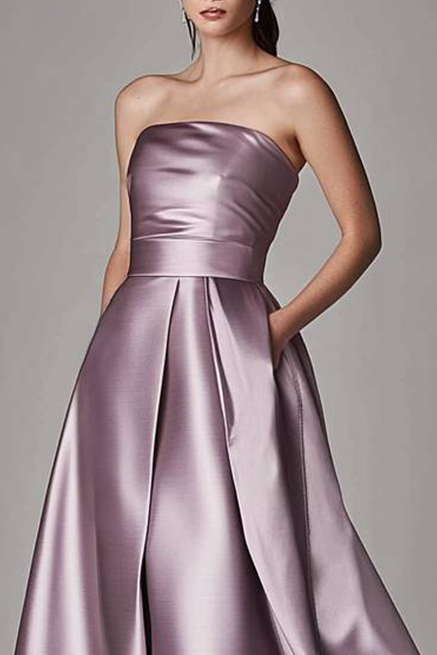 Formal Evening Dress Purple Off Shoulder Draped Maxi Dress