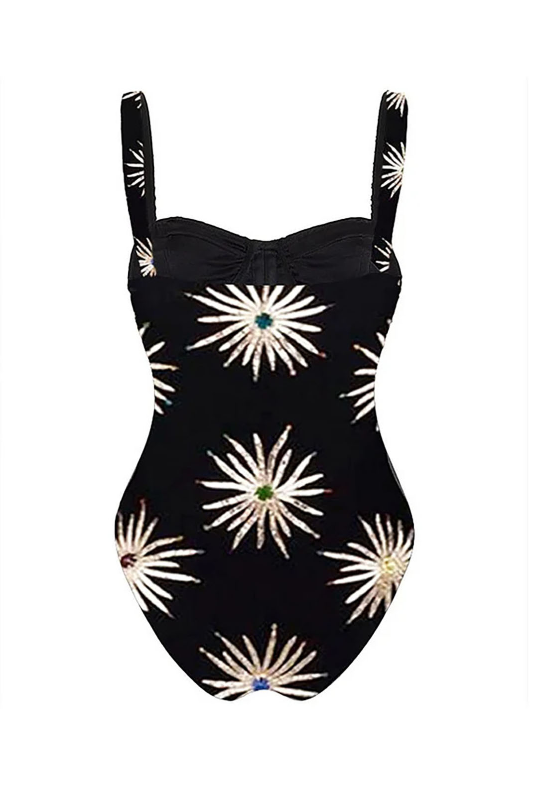 Firework Sequin Black One-Piece Swimsuit and Cover-Up