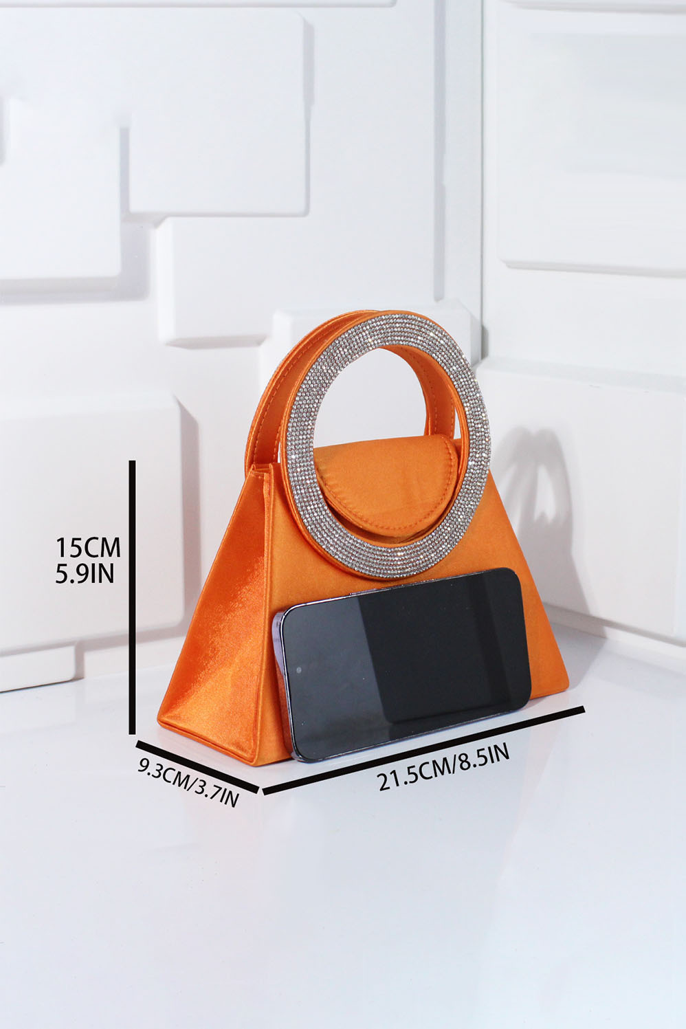 Women's Handbag Handmade Diamond Trapezoid Crossbody Chain Bag