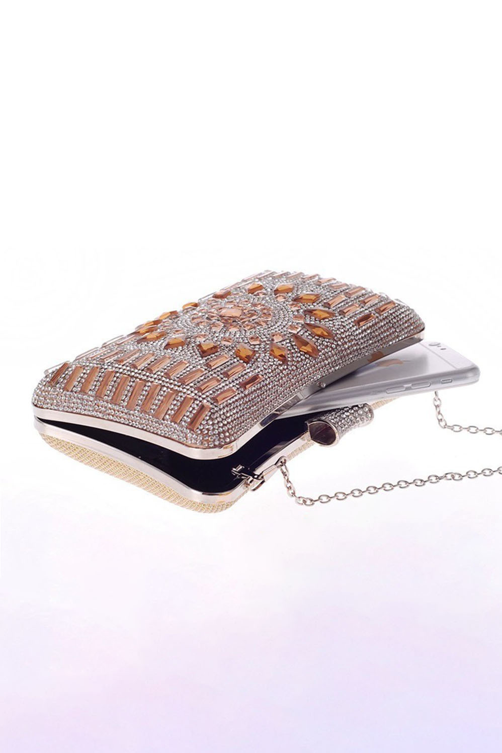 Women's Diamond Banquet Bag Chain Clutch Dress Bag