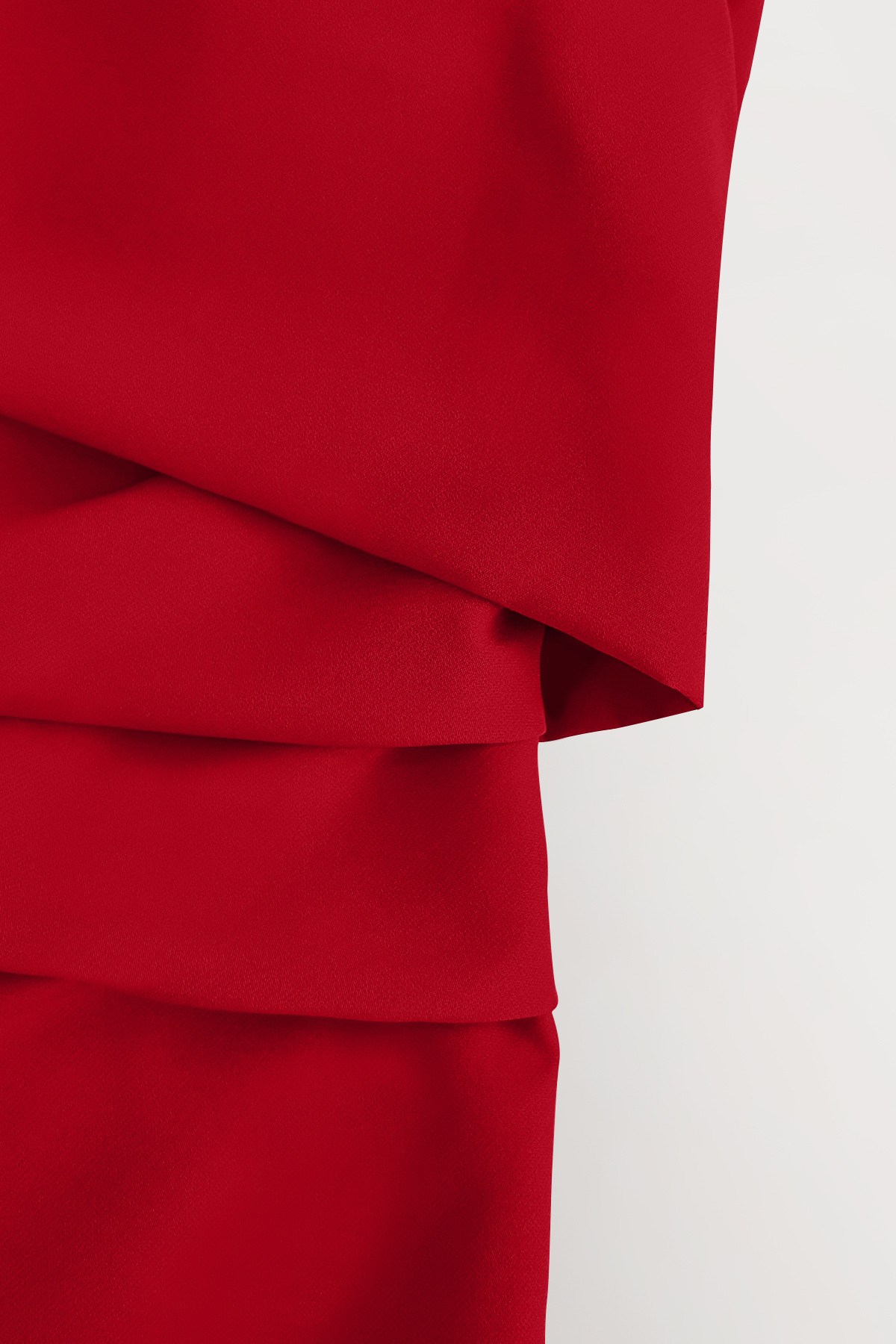 Cocktail Party Dress Off-Shoulder Red Midi Dress