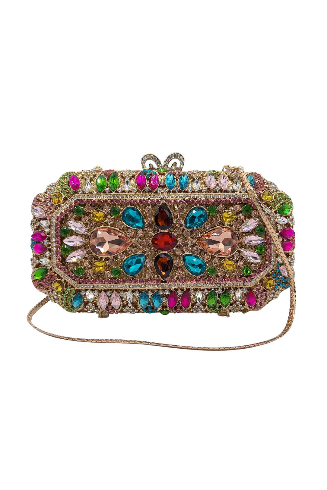 Colorful Diamond Clutch Handmade Custom Hollow Banquet Bag