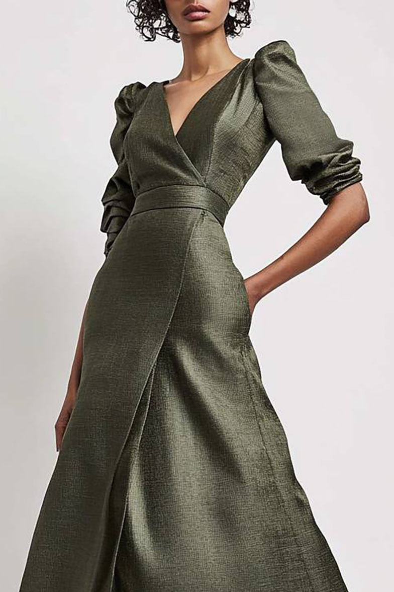 Stylish green party dress for special occasions