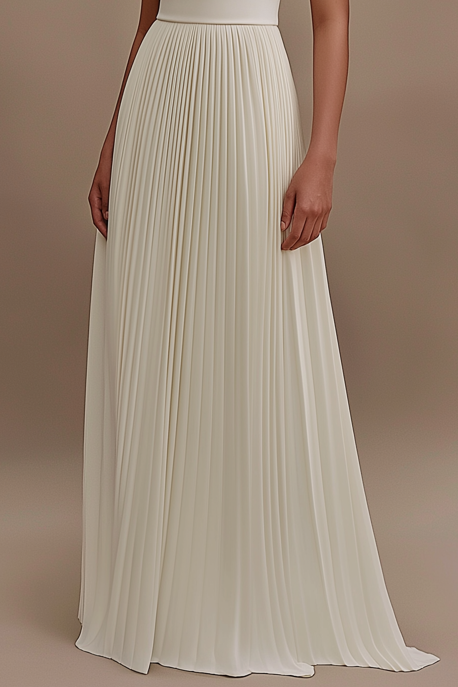 Formal Evening Dress White Halter Pleated Floor-Length Gown
