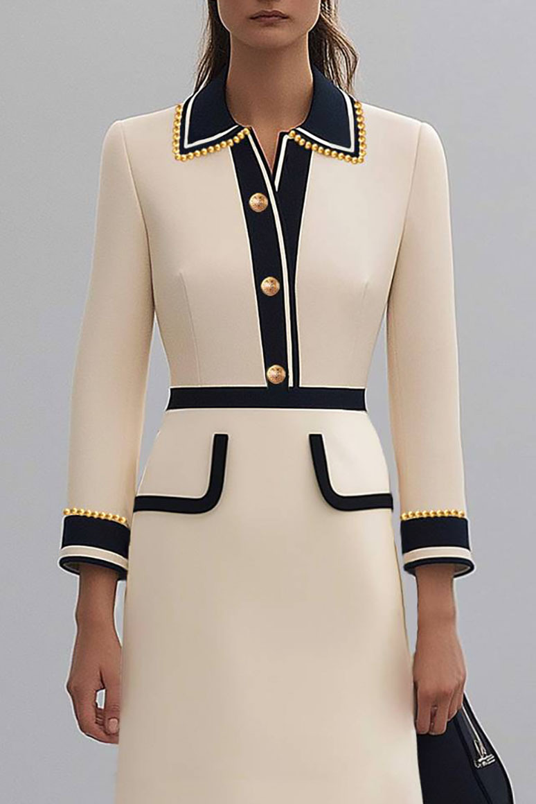 Elegant white blazer dress for business occasions