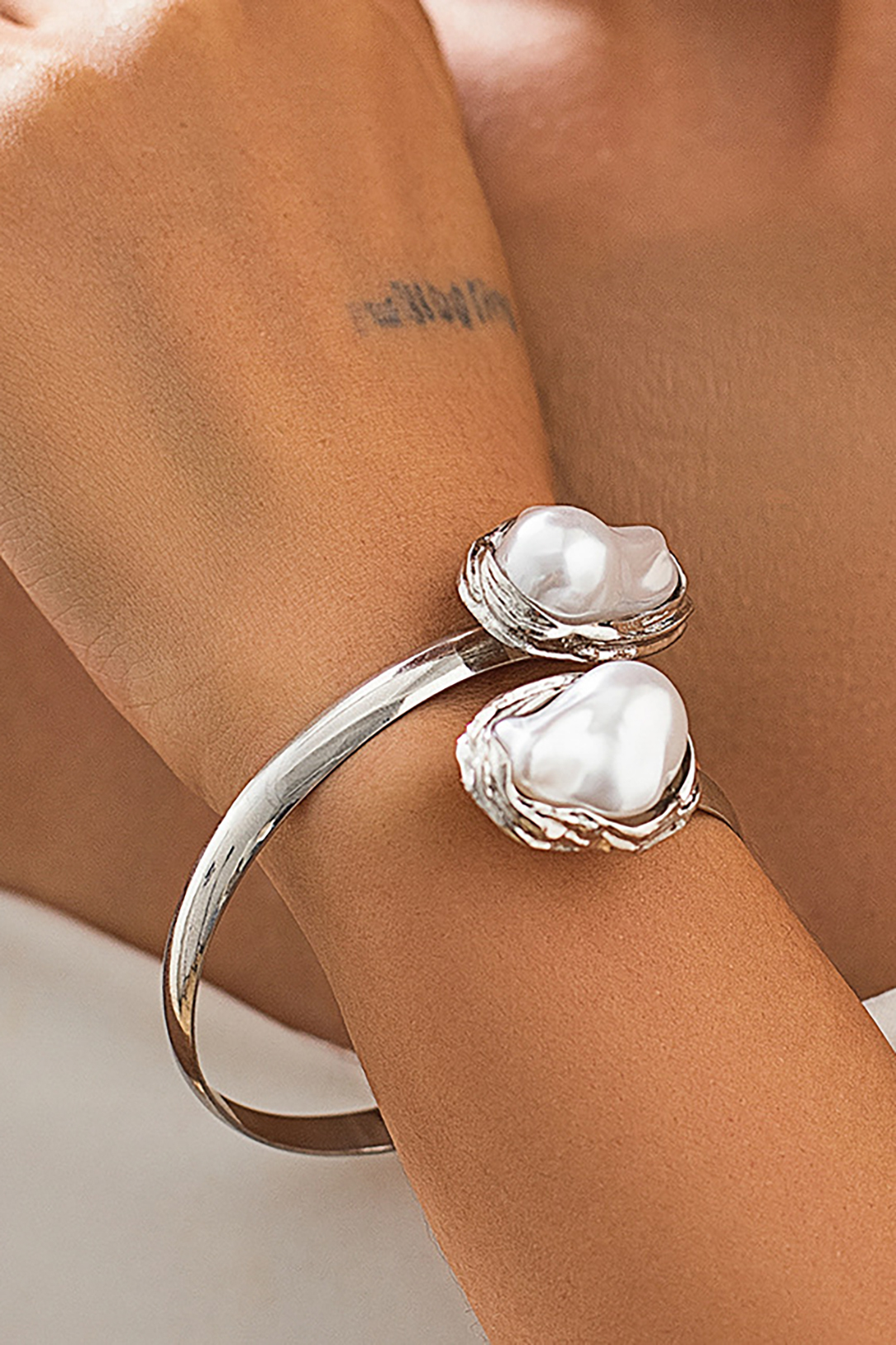 French Baroque Special-Shaped Pearl Vintage Gold Bracelet