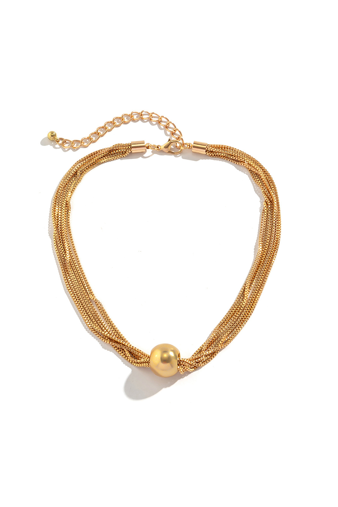 Punk Multi-Layer Chain Stacking Necklace Ball Choker