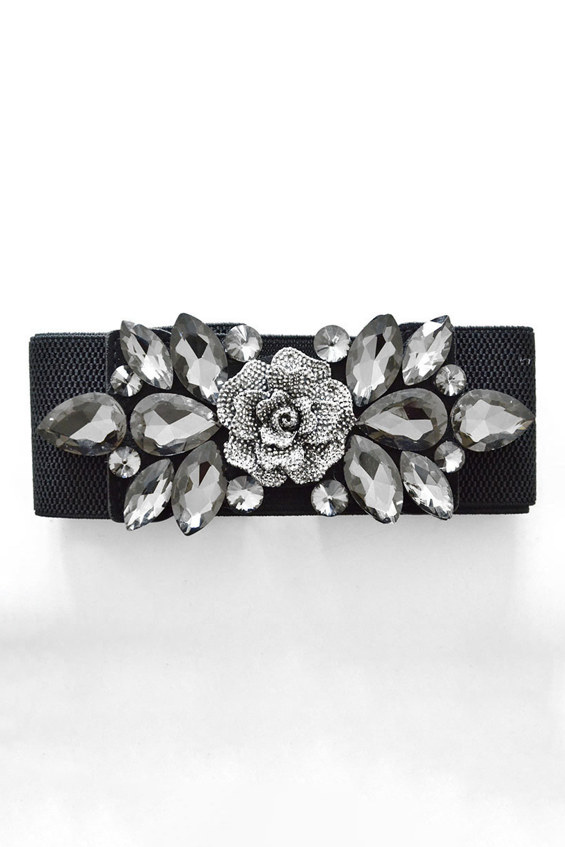 Rhinestone Elastic Belt Crystal Dress Coat Waist Waist Seal