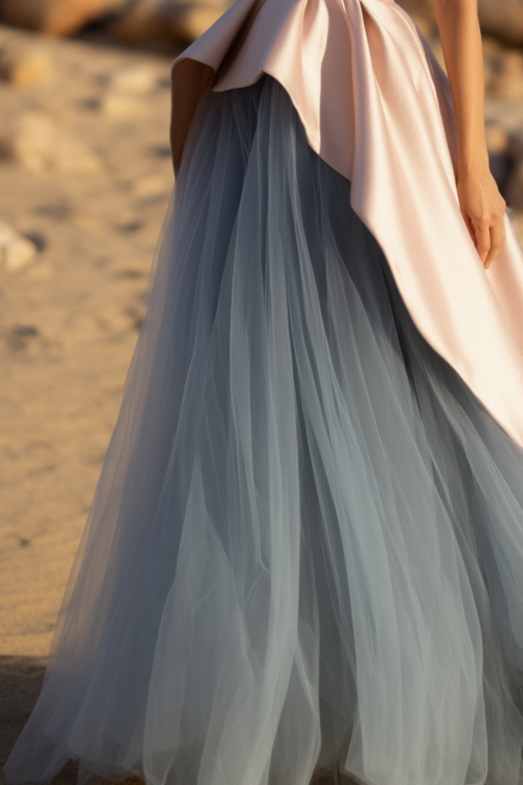 Formal ​Evening Dress​​​ Blue Strapless Floor-Length