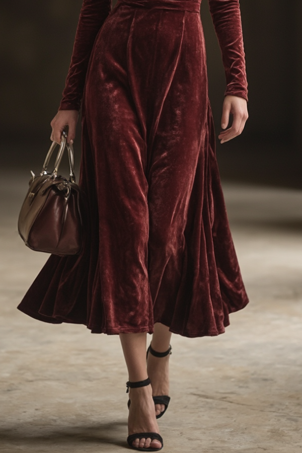 Formal Evening Velvet Dress Burgundy Off Shoulder Maxi Dress