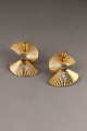 Gold Minimalist Fan Shape Earrings