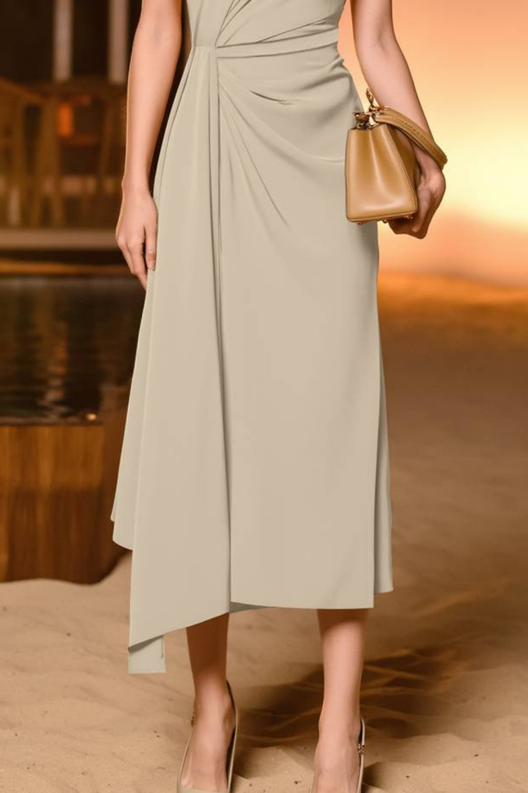 Professional workwear sleeveless dress for women