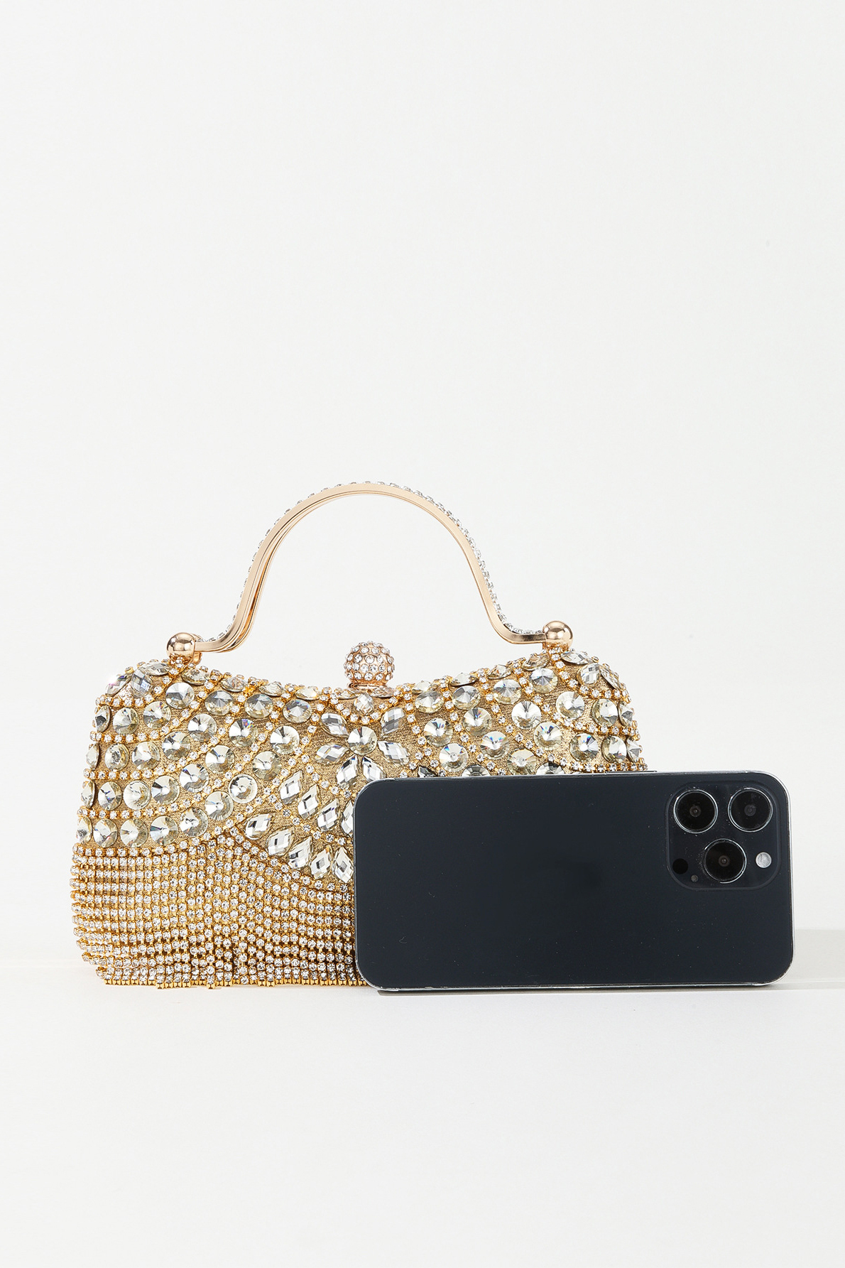 Women's Party Bag Rhinestone Diamond Tassel Chain Box Bag