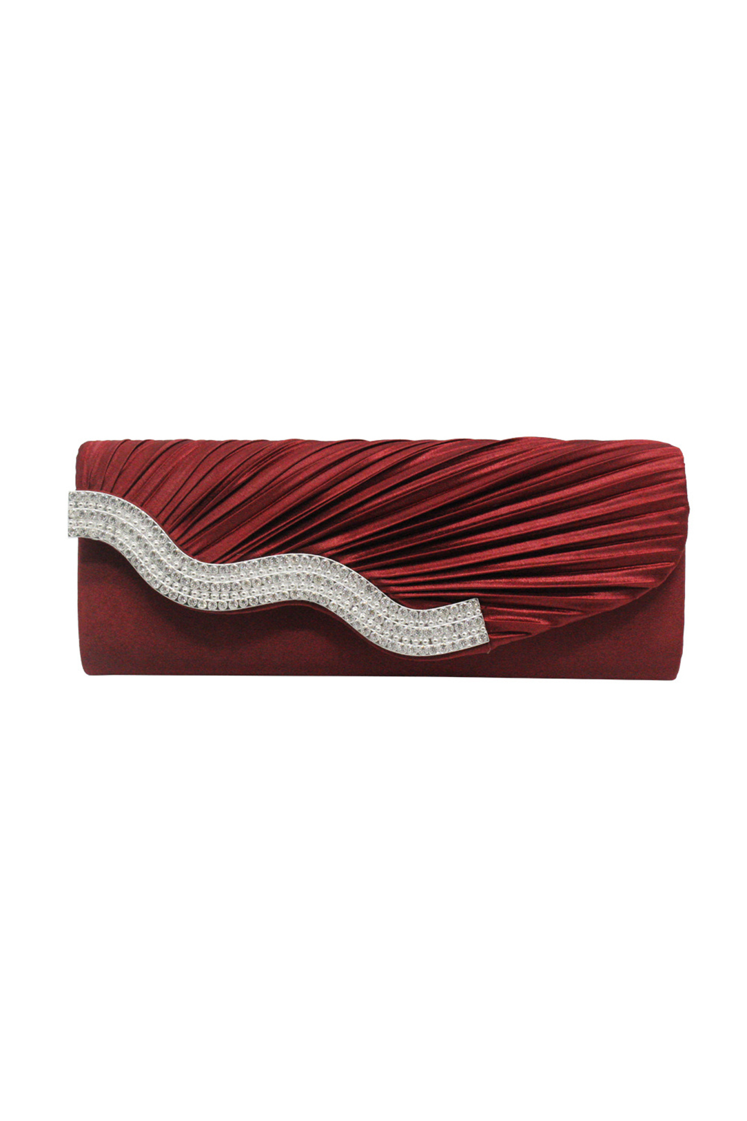 Satin Pleated Diamond Crossbody Bag One-Shoulder Hand Evening Gift Bag