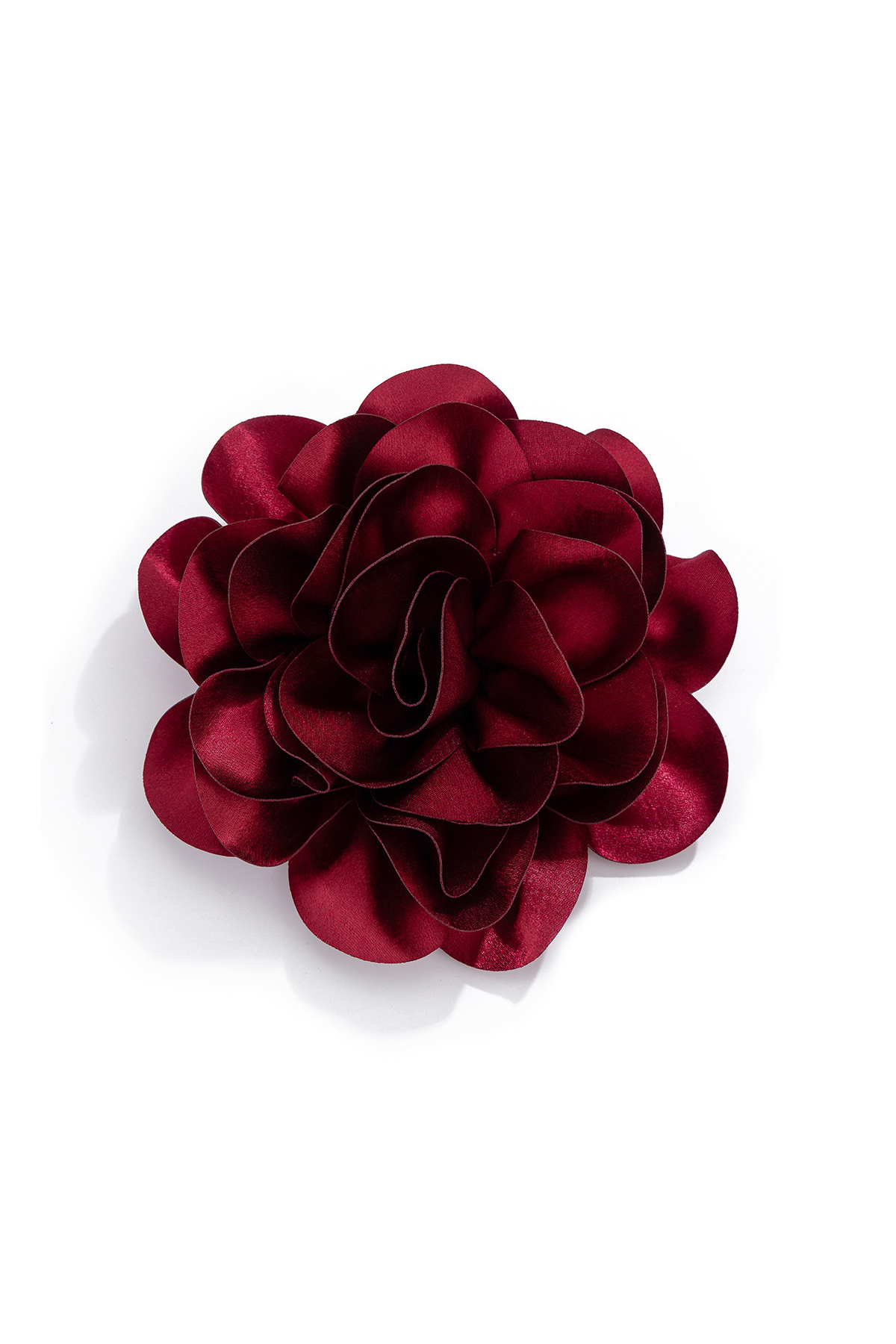 Satin Flower Brooch Duckbill Clip Pin Dual-Purpose Rose Brooch